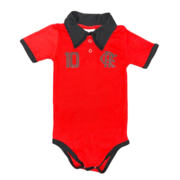 Body Infantil Flamengo Vermelho Torcida Baby